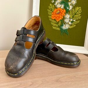 Y2K True Vintage 90s Dr. Martens Double Strap Mary Janes UK 6